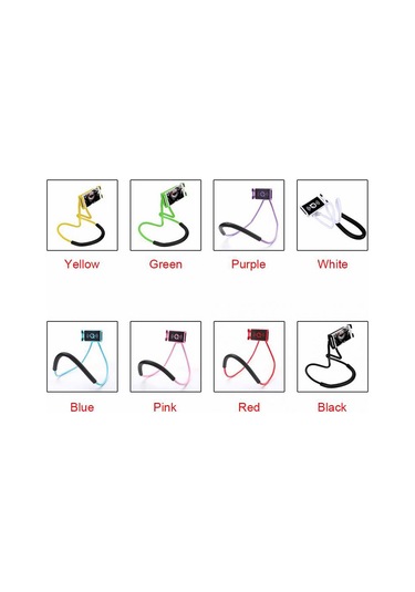 Xiyyadms Sırtlı Esnek Telefon Tutucu: 360 Döner, Dikey-yatay Kullanim, Elini Serbest Bırakır - Siyah