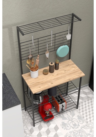 Retodesign Atlantik Çam Mutfak Bangosu .mutfak Masasi. Mutfak Rafi 1850