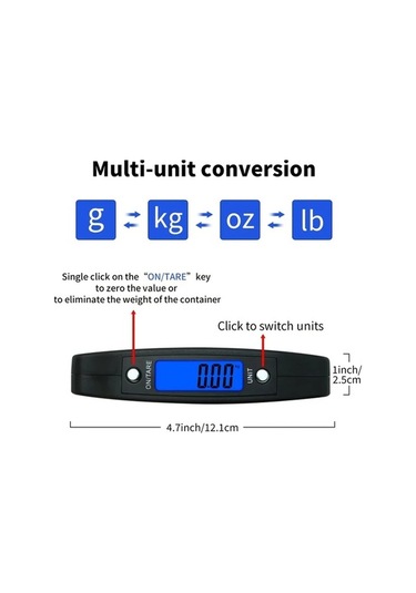 Trendooze Gaojunshop01 Siyah 110 23lb Kapasiteli Dijital El Terazisi - Maksimum Hizmet Siyah
