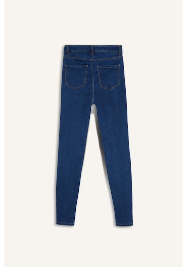 DeFacto -  Jegging Yüksek Bel Bilek Boy Dar Paça Basıc Jean Pantolon B7498AX24SP Mavi