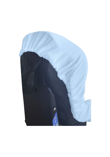 4katlı Müslin Bebek Oto Koltuk Kılıfı Lastikli %100pamuk Mavi