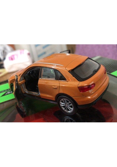 Oyuncak Model Metal Araba 1/36 Çek Bırak Turuncu Audi Q3 Jeep