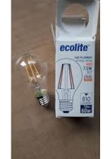 10'lu Paket Ecolite E27 7.5 w Rustik Ampul Gün Işığı sarı Işık