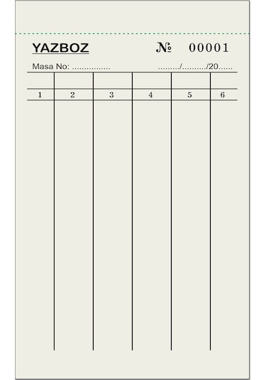 Yazboz Oyun Kağıdı 6 Bölmeli 100 Cilt