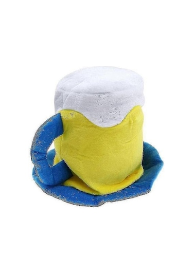 Karnaval Bira Bardağı Şeklinde Şapka Dekorasyonu Dekoratif Başlık Peluş Bira Bardağı Şapka Başlığı Parti Sahnesi İçin Dekoratif Aksesuar Diğer