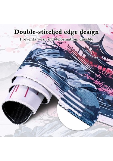 Yuntech01 80x30cm Büyük Oyuncu Fare Padı - Su Geçirmez, Kaymazsız Kauçuk Tabanlı, Ofis Ve Ev Kullanıma Uygun, Dayanıklı İkili Nakışlı Kenarlar