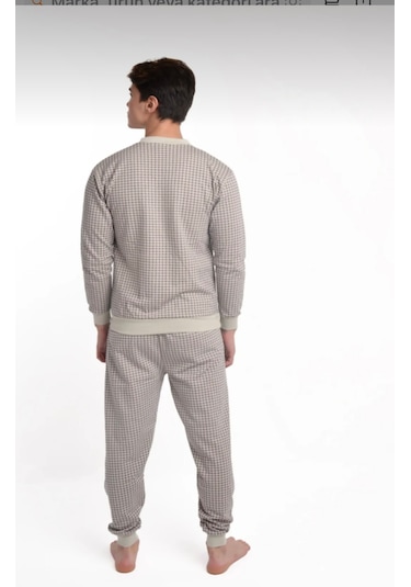 Aysun Tekstil Pamuklu Kumaştan Geniş Kesim Erkek Pijama Takımı