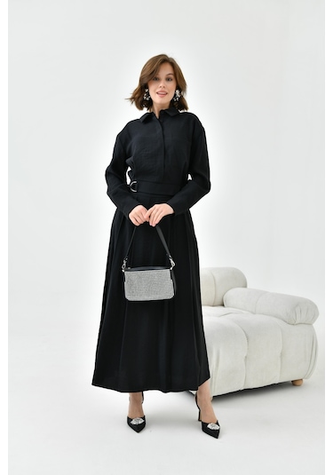 Ftz Women Kadın Modal Etekli Takım Siyah 30714-siyah Siyah