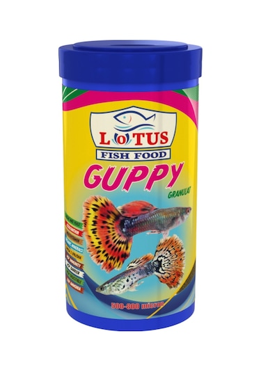 Guppy Granulat 6 adet 100ml Tropikal Balık Yemi ve Vitamini