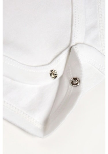 Lilabio %100 Organik Pamuk 3'lü Uzun Kollu Bebek Body Beyaz