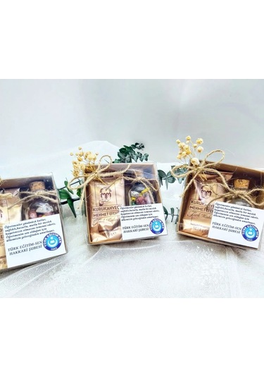 Kahve Ve Şişe İçinde Çakıl Taşı Çikolata Kutulu Söz Nişa 20 Adet