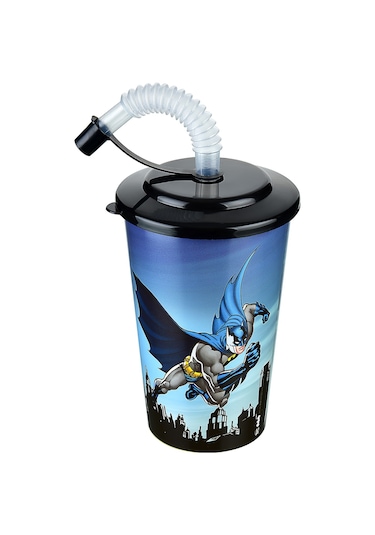 Batman Kapaklı Pipetli Bardak 400 Ml