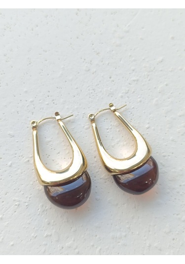 Sarkıt Koyu Kahverengi Küpe Kahverengi