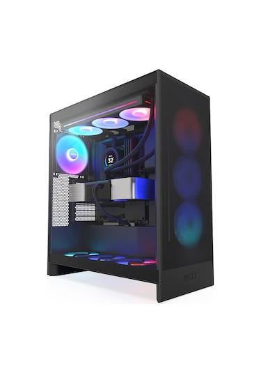 Nzxt H7 Flow 2024 CM-H72FB-R1 RGB Temperli Cam USB 3.2 ATX Mid Tower Kasa