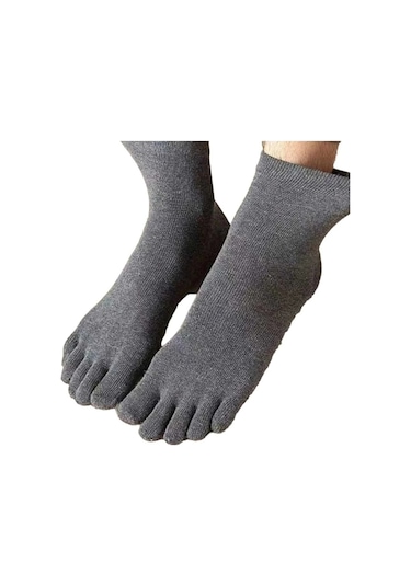 Tezzgelsin Erkek 6'lı Bambu  Çorabı Parmak Çorap Füme