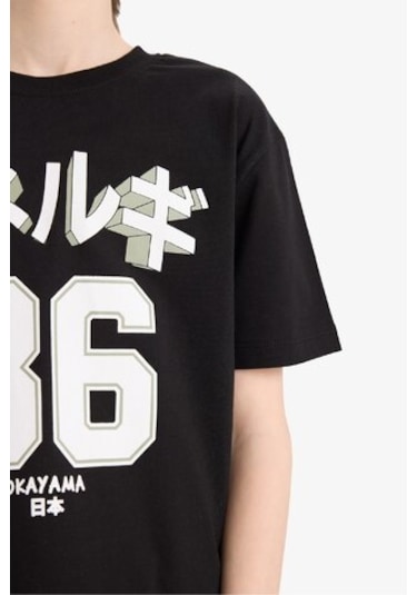 DeFacto Erkek Çocuk 2'li Takım Baskılı Kısa Kollu Tişört Şort E3401A825SMBK81