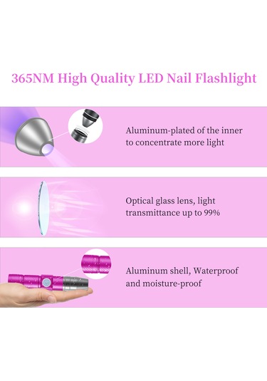 Leezsing Tırnak Led El Feneri Tırnaklar İçin Mini El Fenerleri Tırnak Kurutma Lambası Şarj Edilebilir Ve Taşınabilir Tırnak Kurutma Makinesi Tırnak Uv Jeli