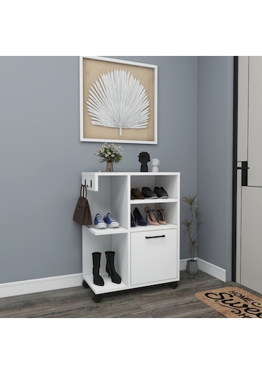 Arnetti Tekerlekli Rebusa Ayakkabılık, Beyaz