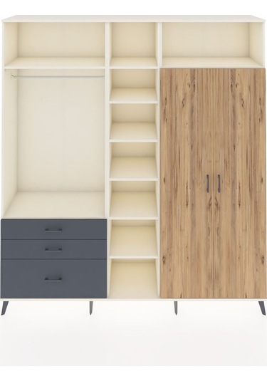 Hyperion Dolap 10 Raflı 3 Çekmeceli 2 Askılı 220x44x243 Aytaşı-çam/antrasit Atlas Çam/antrasıt Hyperion Dolap 10 Raflı 3 Çekmeceli 2 Askılı 220x44x243 Aytaşı-çam/antrasit Atlas Çam/antrasıt