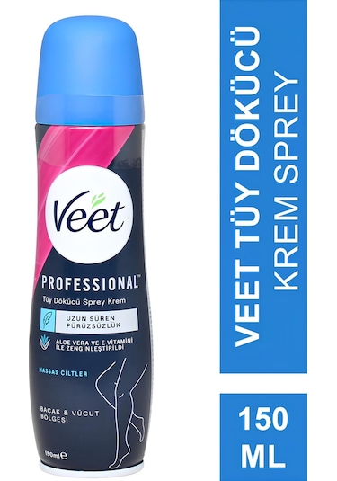 Veet Professional Hassas Ciltler İçin Tüy Dökücü Sprey Krem 150 ML