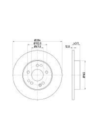 Yavuzsan 24104 Ön Fren Diski Mercedes E-seri 84-w124 284mm Adet