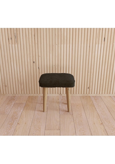 Fahrettin Küçük Montessori Çocuk Taburesi Çocuk Sandalyesi Çocuk Oturağı Ahşap Tabure Puf Oturak Siyah