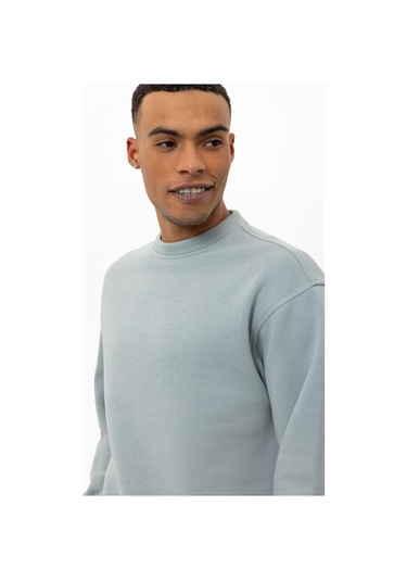 Seppe Erkek Basic Sweatshirt Buz Mavisi