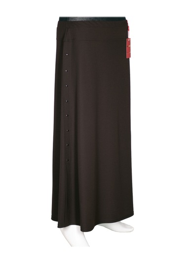 Hesna Kadın Destan Yanı Zımba Detaylı Astarlı Kahverengi Etek Kahve