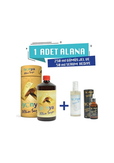 1lt Altın Suyu 250ml Gümüş Jel Ve 50cc Bakım Serumu Hediye