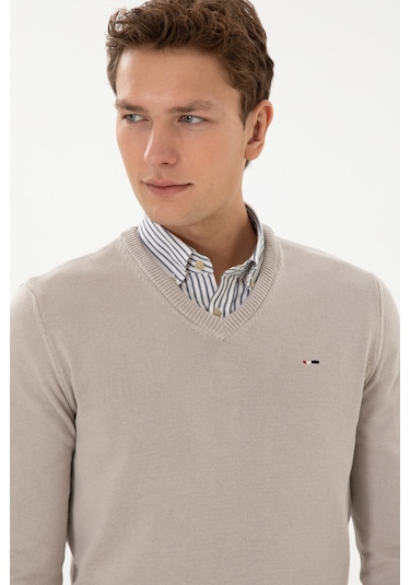 U.s. Polo Assn. Erkek Taş Kazak /triko 50313668-vr049 Tas