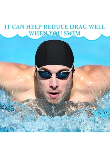 2 Parça Elastik Yüzme Boneleri Rahat Kumaş Yüzme Boneleri Lightwe Siyah - Kırmızı