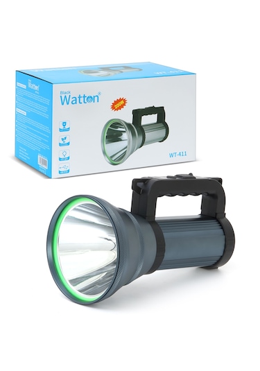 Watton Wt-411 200w Güçlü Şarjlı El Feneri Projektör