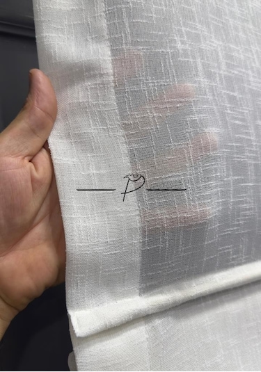 Katlamalı Keten Perde Eko Şantuklu Foldet Keten Ekru Renk Ekru