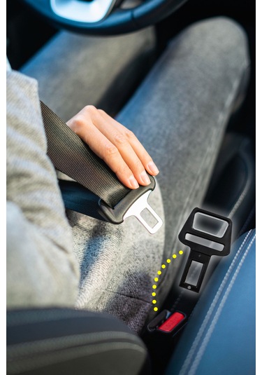 Emniyet Kemeri Aparatı, Şişe Açıcı, Evrensel Uyumlu, Siyah Renk