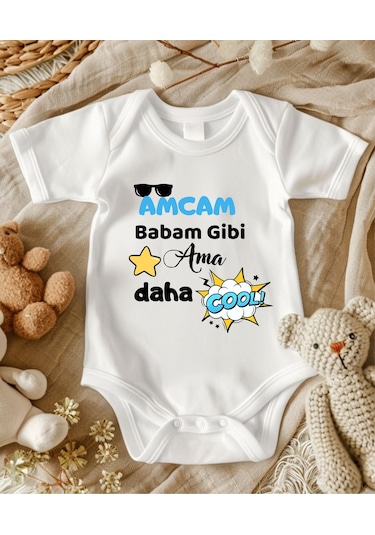Lupi İsimli Zıbın Yazılı Bebek Zıbın Bej-hardal Beyaz