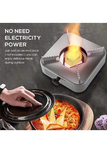 Ebitda Alüminyum Alaşım Paslanmaz Çelik Portatif Alkollü Ocak - 3 Renk Seçeneği Altın Altın