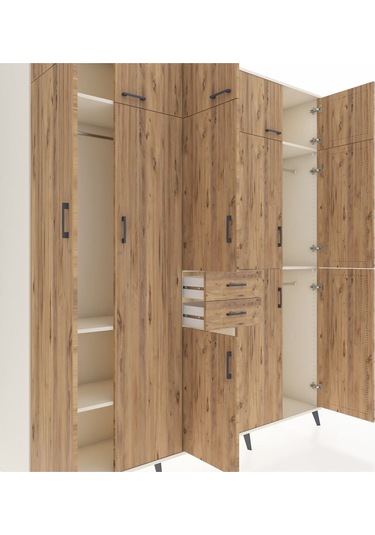 Hyperion Dolap 10 Raflı 2 Çekmeceli 3 Askılı 220x44x243 Aytaşı-çam/çam Atlas Çam/atlas Çam Hyperion Dolap 10 Raflı 2 Çekmeceli 3 Askılı 220x44x243 Aytaşı-çam/çam Atlas Çam/atlas Çam