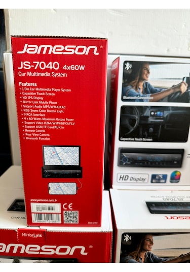 Jameson 7 İnç İndash Oto Teyp 4x60 Watt Usb/sd/fm Bluetooth Kamer