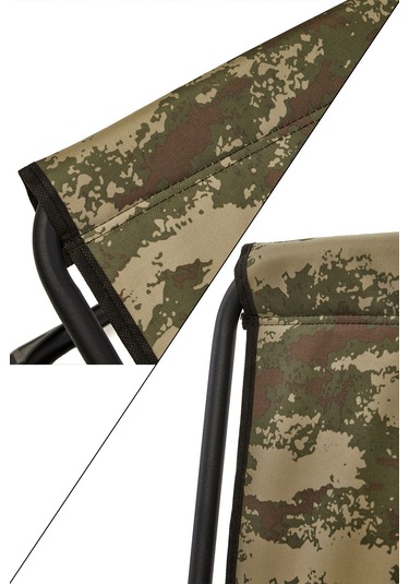 Natura 4 Adet Kamp Sandalyesi Oval Bardaklık Kamuflaj+ MDF Masa Kamuflaj