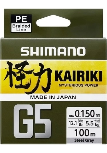 Shimano Kairiki G5 5kat İp Misina 100m Steel Gray Gri 0,18mm - Standart
