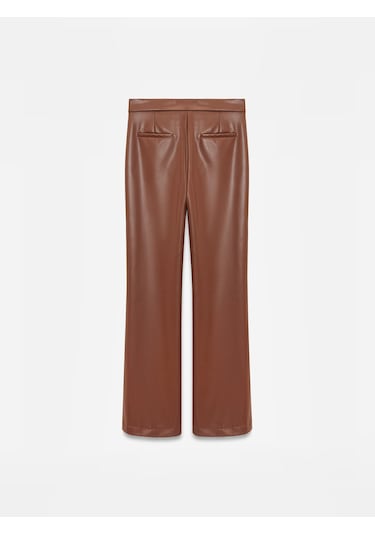 Dilvin 72237 Suni Deri Çan Paça Pantolon-karamel Karamel