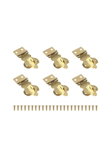 6 Adet Vidalı Pirinç Asma Kilit Hasp Yakalama Toka Dayanıklı Ahşap Kutu