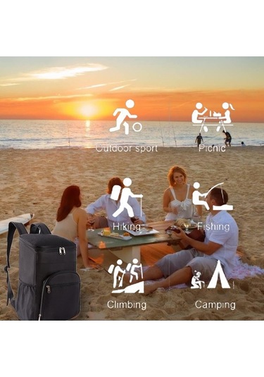 Jzcat- Tun 15 L Soğutucu Sırt Çantası, Sızdırmaz, Soğutucu Siyah