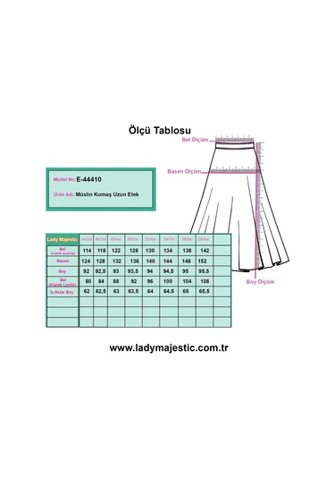 Büyük Beden Kadın Astarlı Müslin Kumaş Düğmeli Cepli Uzun Etek Beyaz