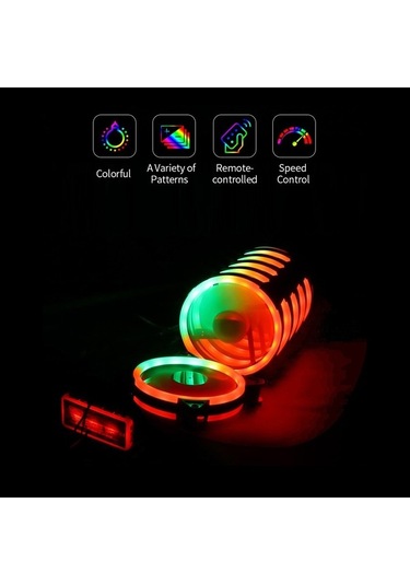 Didadodo 12cm Rgb Pc Soğutma Fanı - 1200 Rpm, Aura Sync Optimizasyonlu Kontrollü, Beyaz, Yüksek Performans Beyaz