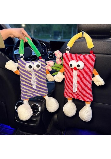 Suntek Magideal Peluş Karikatür Araba Doku Tutucu Yaratıcı Menekşe