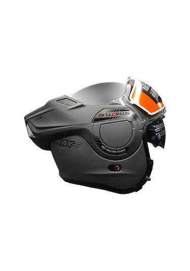 Sway Sw 907 Stratos 180 Çene Açılır Motosiklet Kaskı Gri