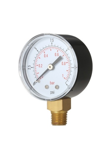 Besthome1 50mm Su Basınç Göstergesi - 0-15psi / 0-1bar, 1/4 Npt, Havuz Filtre Basınç Ölçer