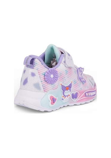 Kuromi 726 Kız Çocuk Işıklı Rahat Sneaker Beyaz