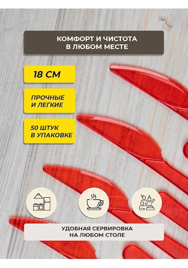 Kilena Tek Kullanımlık Plastik Bıçak 50 Adet 18 Cm 151591904 100 adet